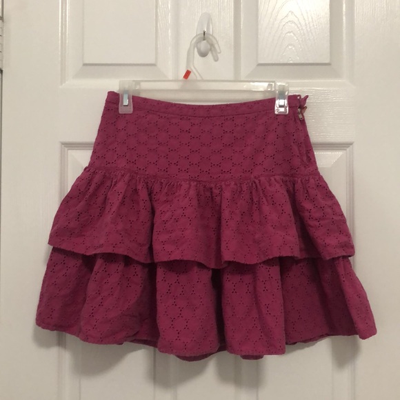 Marc Jacobs Dresses & Skirts - Pink fuchsia Marc Jacobs eyelet ruffle skater skirt